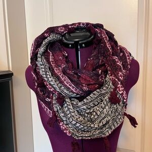 Stella & Dot Tassel Infinity Scarf - Plum